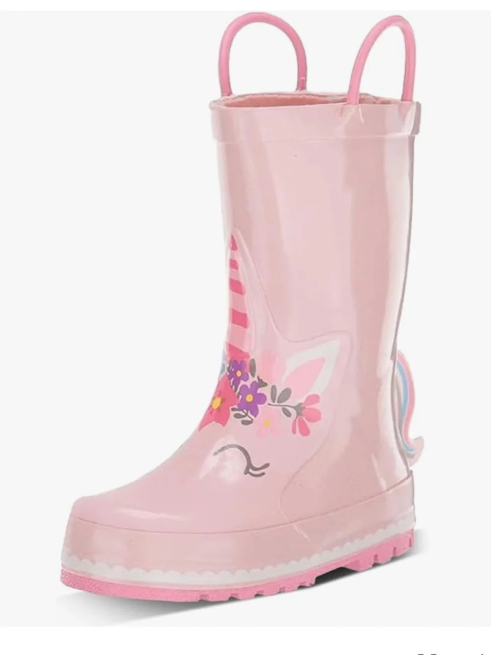 Western Chief Peach and Pink Kids' Unicorn Rain Boots